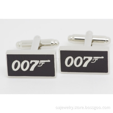 Hot 007 Enamel Cufflink / Brass Cufflinks